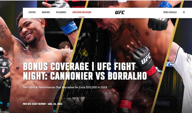 $!La UFC entregó bonos adicionales por las peleas y actuaciones destacadas de la UFC Vegas 96.