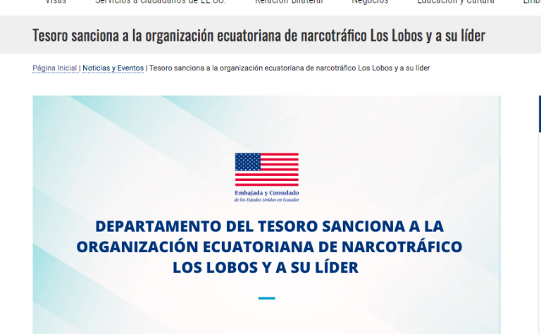 $!Daniel Noboa reacciona a la sanción de Estados Unidos contra la banda criminal Los Lobos