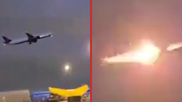 VIDEO: Avión de Air Canada se prendió en llamas segundos después de despegar