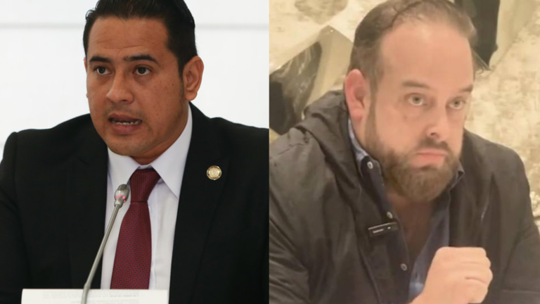 Combo de fotografías del exlegislador Ronny Aleaga y el empresario Xavier Jordán.