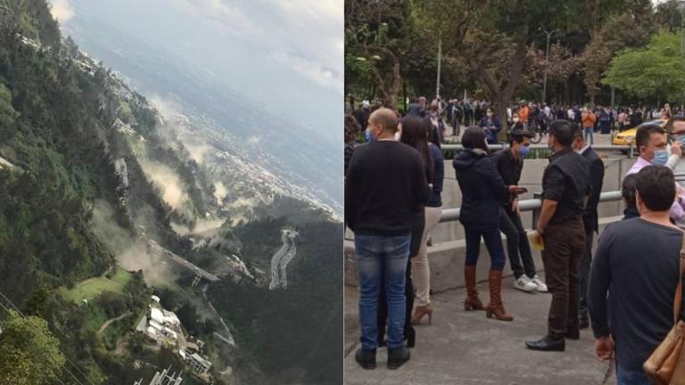 Fuerte temblor en Quito provoca deslizamiento de rocas y varias afectaciones