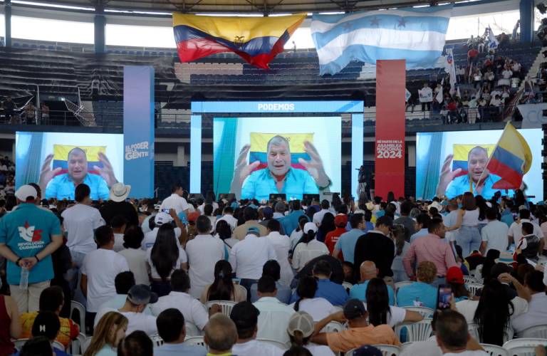 $!Rafael Correa intervino en la convención de la Revolución Ciudadana.