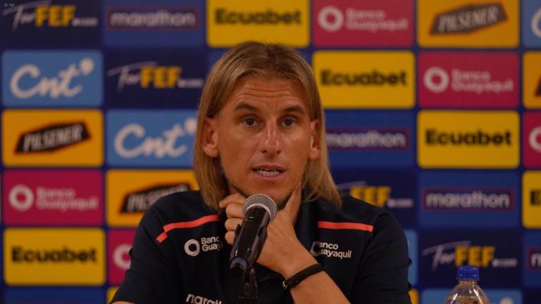 Sebastián Beccacece, DT de la selección ecuatoriana de fútbol, ofreció una rueda de prensa en la que respondió varias inquietudes de la prensa nacional, previo al partido contra Bolivia. Fotos: César Muñoz/API