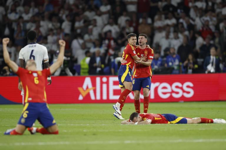 $!BERLÍN, 14/07/2024.- Los jugadores de la selección española celebran la victoria ante Inglaterra.