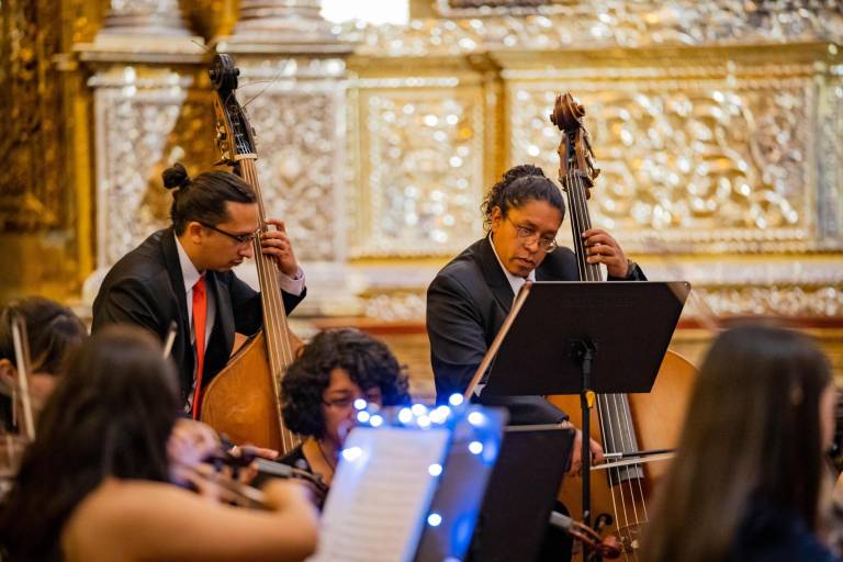 $!Fotografía tomada durante una presentación de la Fundación Orquesta Ciudad de Quito.