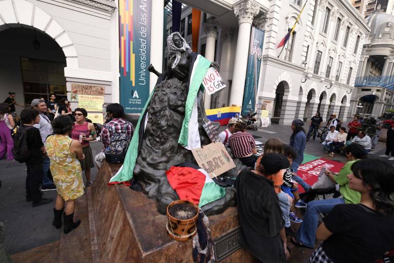 $!Los plantones buscan generar conciencia sobre la guerra en Medio Oriente, según los activistas.