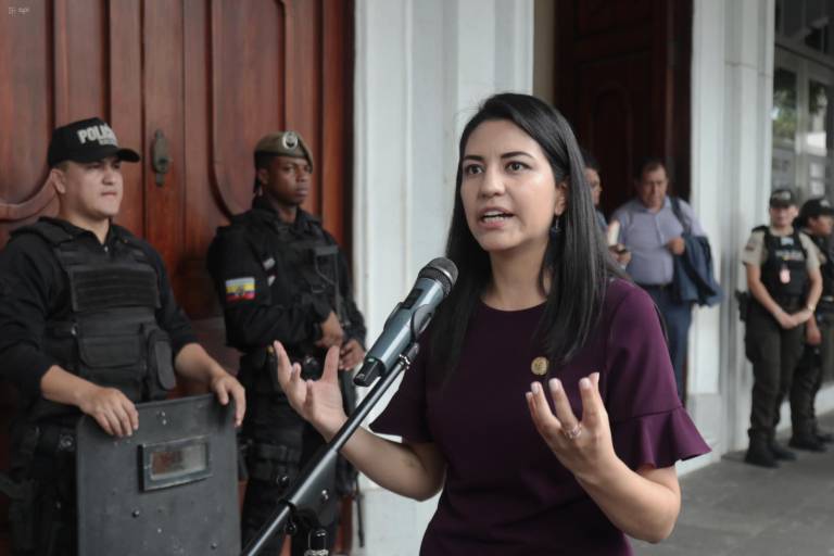 $!Fotografía de archivo de Sariha Moya, designada como vicepresidenta por Daniel Noboa el 2 de enero de 2025.