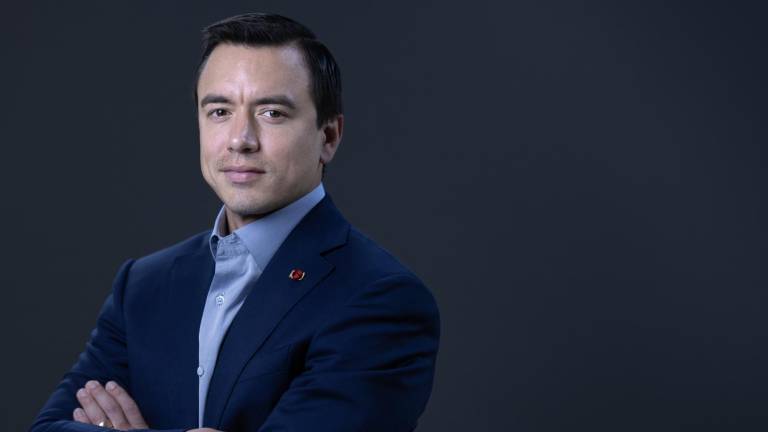 President of Ecuador Daniel Noboa poses during a photo session in Paris on May 16, 2024. (Photo by JOEL SAGET / AFP)