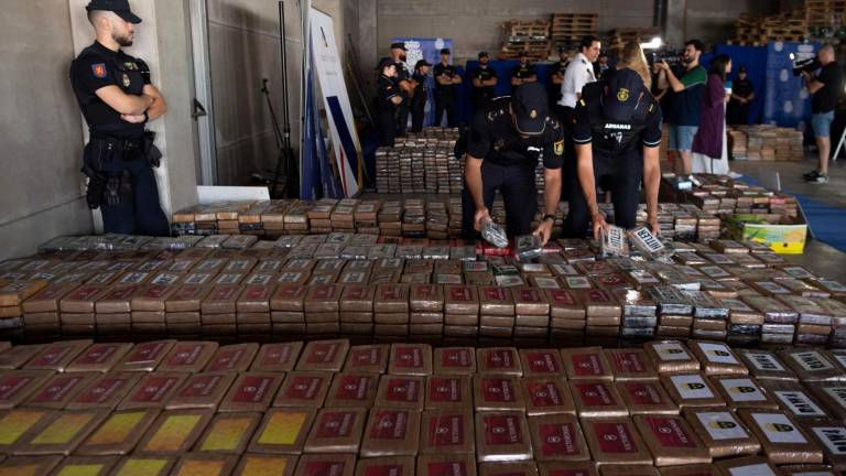 España incauta 2.597 kilos de cocaína en contenedor procedente de Guayaquil: los agentes realizaron un ‘narcotest'