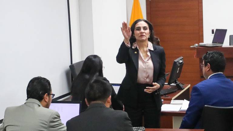 La vicepresidenta de Ecuador, Verónica Abad asiste al Complejo Judicial este miércoles, en Quito.