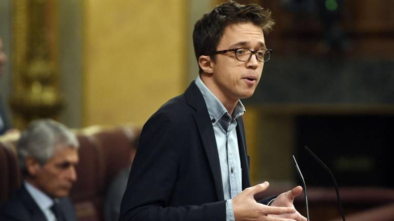 Ínigo Errejón durante un discurso en Las Cortes, Madrid, en enero de 2020.