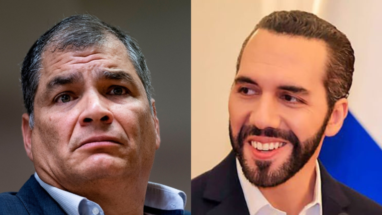 Rafael Correa y Nayib Bukele protagonizaron un cruce de mensajes en la red social X.