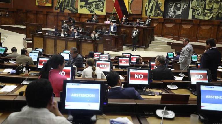 Ante el Pleno, se mocionaron a tres asambleístas: Otto Vera (PSC), Jaminton Intriago (PSC) y Gabriel Bedón (Construye). Foto: Asamblea Nacional