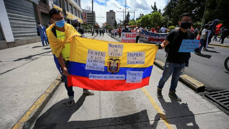 Sectores sociales protestan contra la Ley de Apoyo Humanitario aprobada por el COVID-19