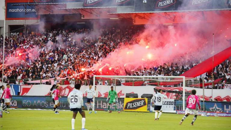 Fotografía que muestra el partido por la final de la Liga Pro del año pasado, entre Liga de Quito e Independiente del Valle.