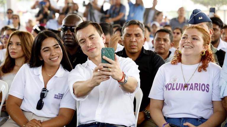 El presidente Daniel Noboa participó en un encuentro con cientos de jóvenes, en Babahoyo.