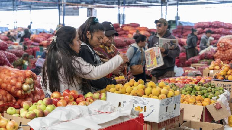 Fotografía de un mercado de alimentos en Tungurahua.