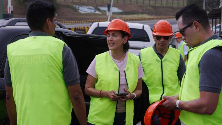 Fotografía referencial de la ministra Inés Manzano realizando una verificación técnica.