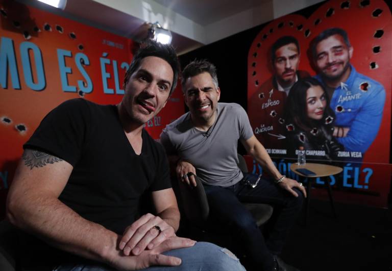 $!¿Y cómo es él?, protagonizada por los actores mexicanos Mauricio Ochmann y Omar Chaparro , una comedia sobre dos hombres que de ser rivales, se convertirán en amigos. EFE/ Mario Guzmán