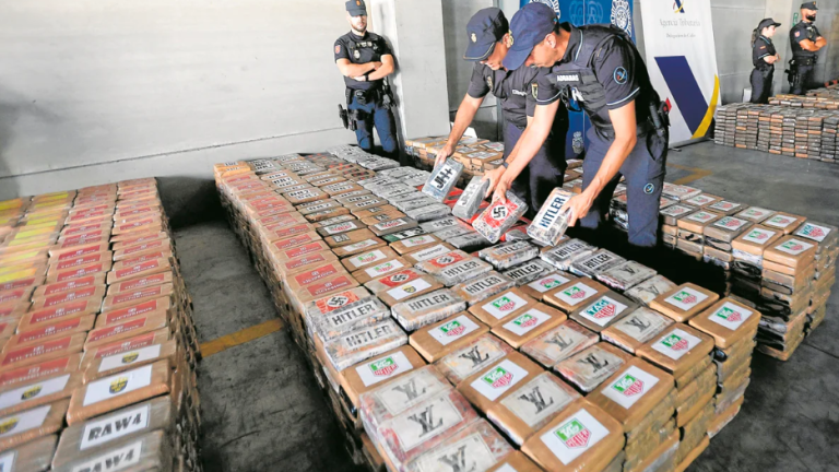 Golpe al narco: confiscan 400 kilos de cocaína en España ocultos en contenedores desde Ecuador