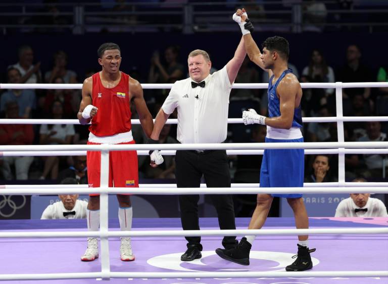 $!El boxeador ecuatoriano José Rodríguez se despide de los Juegos Olímpicos de París 2024 tras una derrota en su combate de debut