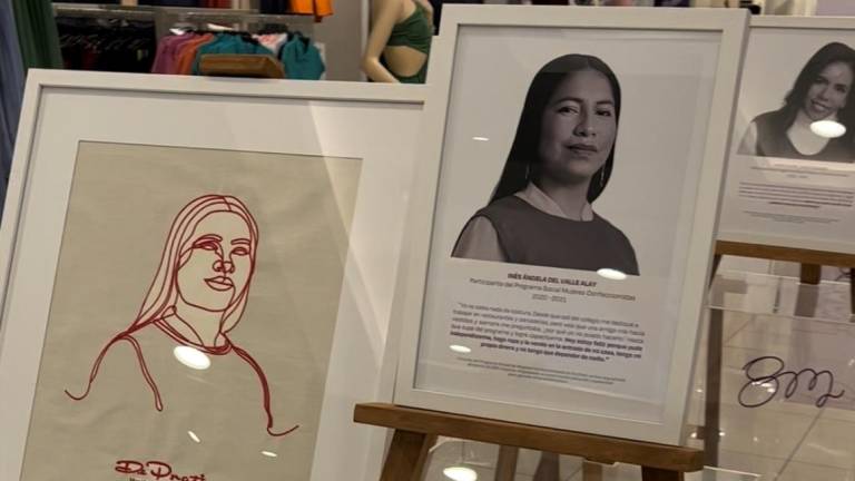 Una exhibición especial de rostros bordados, para conmemorar el Día de la Mujer