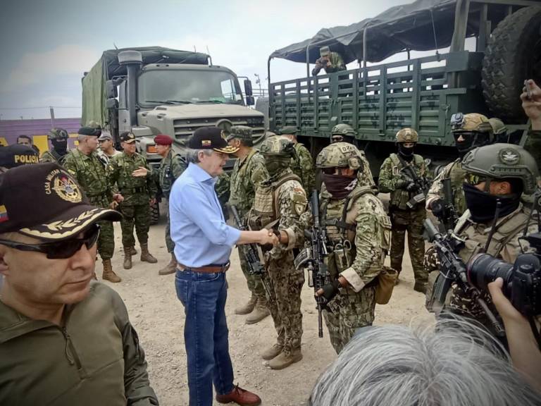 $!El presidente de la República, Guillermo Lasso, estuvo presente en el operativo de seguridad.