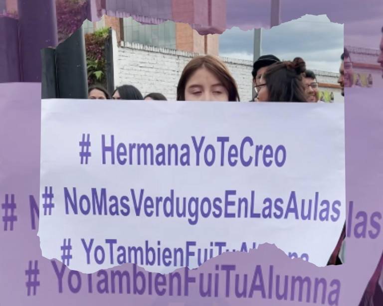 $!En julio varios estudiantes y colectivos de mujeres protestaron en el Complejo Judicial de Cuenca para exigir justicia.