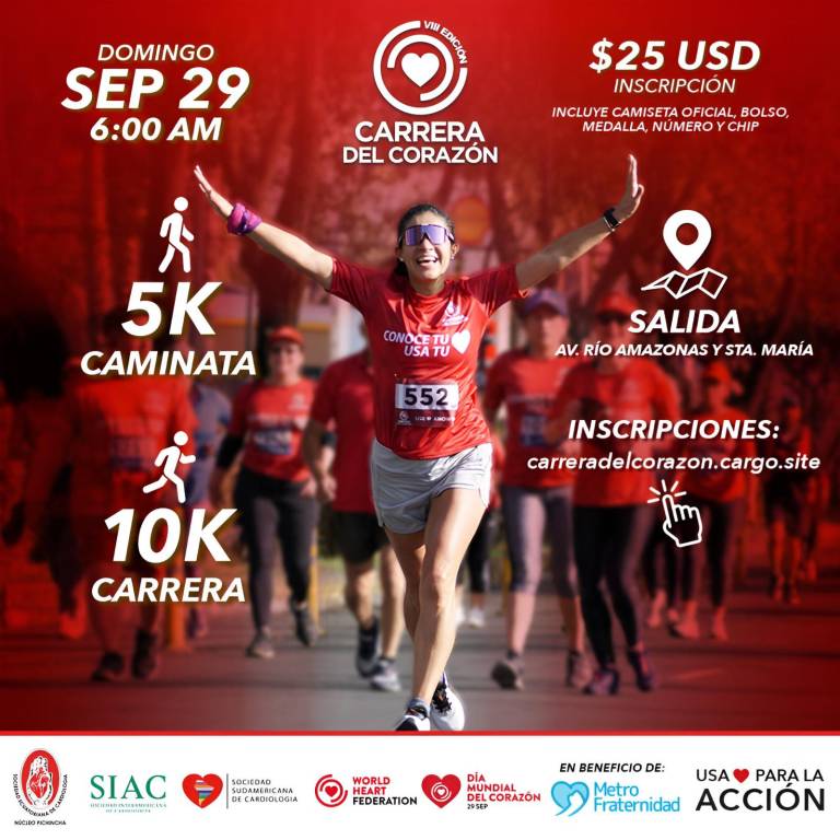 $!Carrera del Corazón: Uniendo a Quito por la salud cardiovascular