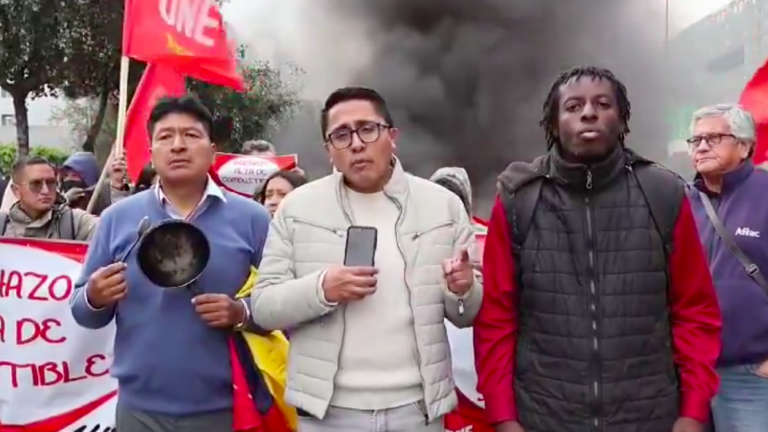 Se registraron protestas en Quito y Guayaquil por la eliminación del subsidio a las gasolinas