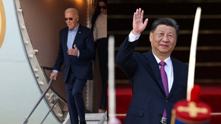 Xi arribó horas antes que Biden para inaugurar virtualmente el megapuerto de Chancay. FOTOS: AFP