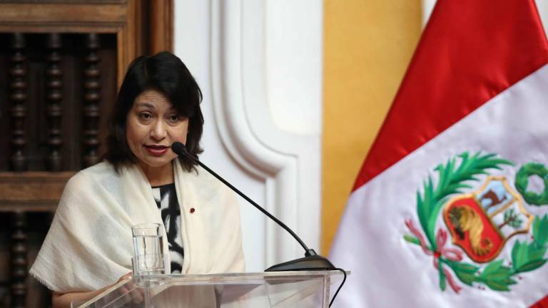 Fotografía de archivo del 15 de diciembre de 2022 de la canciller Ana Cecilia Gervasi en una ceremonia en la sede de la cancillería, en Lima (Perú).