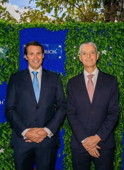 Nicolás Marchant, CEO de Zurich Ecuador y Rubén Eguiguren, CEO de Produbanco.