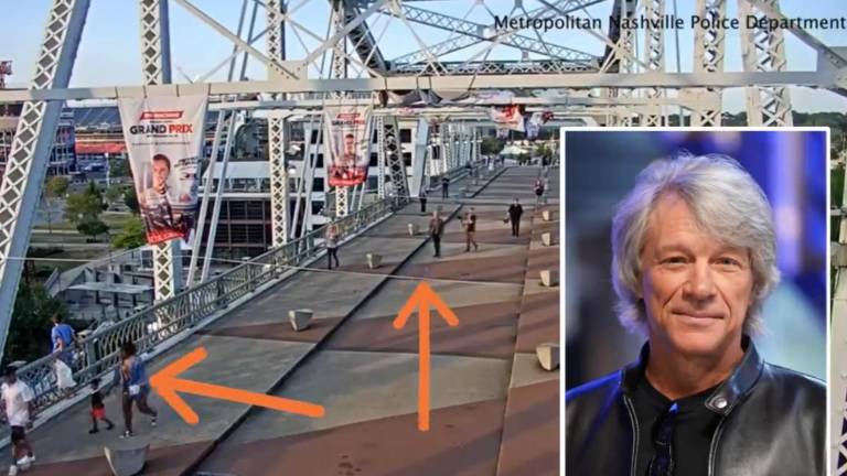 VIDEO | Bon Jovi salva a mujer de saltar de un puente en Nashville, en plena grabación de video musical